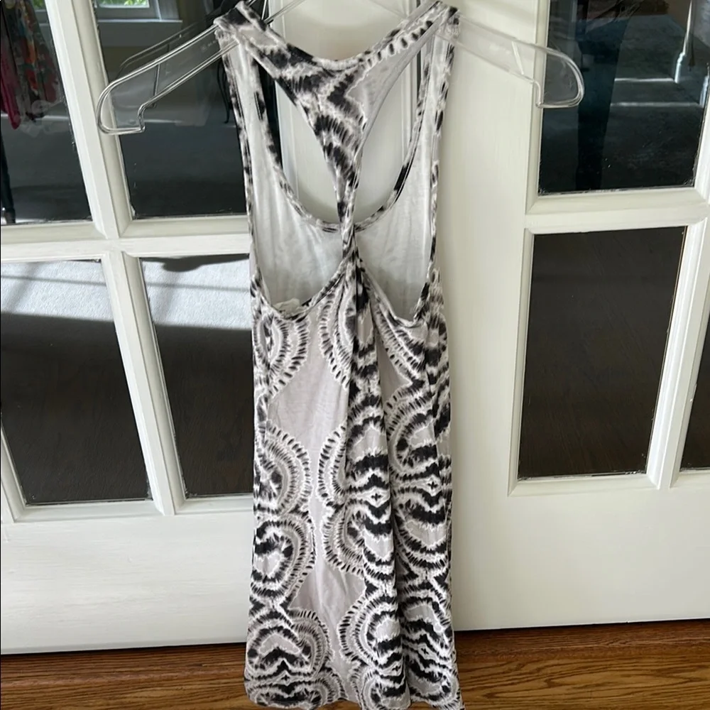 Ella Moss Gray and Black Tie-Dye Halter Sundress Casual🌿